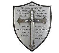 Roman Armor of God Shield Wall Plaque with Sword Emblem