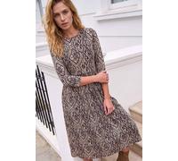 Roman Aztec Print Midi Dress In Chocolate Chocolate