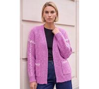 Roman Women's Blanket Stitch Cardigan Sweater in Pink | Size: 18