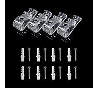 Roman Blind P Clip,4 PCS Curtain Clear P Clip with Screws Plastic Blind Cord Hook Blind Cord Safety Device for Vertical Roman Roller Blinds Ball Chain Cord Control