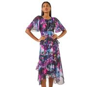 Roman Blurred Floral Frill Midi Dress Multi 14