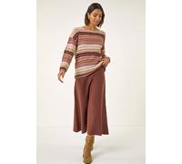 Roman Bobble Knit Stripe Jumper In Natural Natural 20