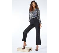 Roman Bootcut Leg Stretch Trousers In Black Black