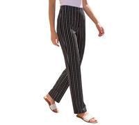 Roman Bootleg Trouser for Women UK Ladies Bootcut Stretch Flared Bengaline Long Full Length Pull-On Elasticated Waist Casual Smart Work Office Soft Flattering