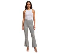 Roman Dogtooth Stretch Wide Leg Trouser In Light Grey Light Grey 20