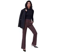 Roman Bootleg Trouser for Women UK Ladies Bootcut Stretch Flared Winter Autumn Long Full Length Pull-On Casual Smart Work Office Wear Business Soft Flattering - Black Regular (76CM) - Size 18