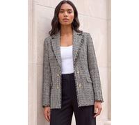 Roman Women's Boucle Frayed Edge Jacket in Charcoal | Size: 10