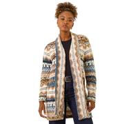 Boucle Jacquard Knitted Cardigan Roman Beige 18