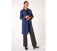 Roman Boucle Knit Longline Coatigan In Navy Navy 14