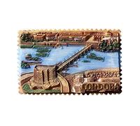 Roman Bridge Cordoba Spain Refrigerator Magnet Travel Souvenir 3D Fridge Decoration Magnetic Sticker Hand Painted Craft Collection