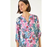 Roman Women's Burnout Floral Print Shirt in Pink | Size: 20 Roman Pink 20