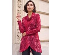 Roman Burnout Print Tunic In Wine Wine