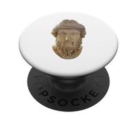 Roman Bust Of Bearded Philosopher Hellenistic Style Greek PopSockets Adhesive PopGrip