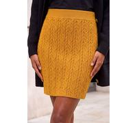 Roman Women's Cable Knitted Elastic Waist Skirt in Amber | Size: 14 Roman Amber 14
