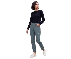 Roman Cargo Trousers for Women UK Ladies Stretch Combat Pants Turn Up High Waist Rise Pull On Smart Casual Slimming Work Office Fitted Straight Leg Pockets Summer