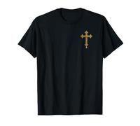 Roman Catholic Cross. Pocket Style Emblem (no Actual Pocket) T-Shirt