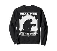 Roman Catholic Holy Rosary Virgin Mary Design for Men Sweatshirt