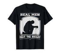 Roman Catholic Holy Rosary Virgin Mary Design for Men T-Shirt