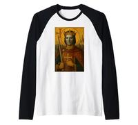 Roman Catholic Icon of King Baldwin IV Raglan Baseball Tee