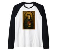 Roman Catholic Icon of St Faustina Kowalska Raglan Baseball Tee