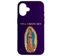 Roman Catholic Our Lady of Guadalupe Viva Cristo Rey Case for iPhone 16