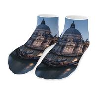 Roman Catholic Santa Maria Salute Venice Italy Ankle Socks for Men Women Cushion Running Low Cut Socks