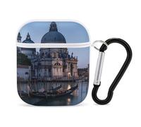 Roman Catholic Santa Maria Salute Venice Italy Case Cover Compatible with AirPods 1&2 Protective PC Shell Carrying Case with Keychain