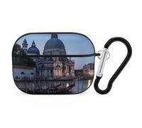Roman Catholic Santa Maria Salute Venice Italy Headphone Case Compatible with AirPods Pro PC Shell Carrying Case with Keychain Black-style