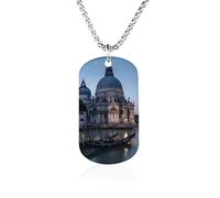 Roman Catholic Santa Maria Salute Venice Italy Titanium-Steel Necklace Adjustable Pendant Jewelry for Women Men Gifts