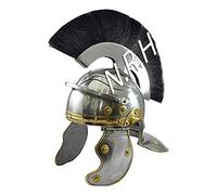 Roman Centurion Helmet Armor w/Black Plume | Medieval Metal Replica Gladiator Helmet for LARP, Cosplay & Historical Reenactment.