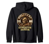 Roman Centurion Helmet Strength Honor Ancient Rome 753 BC Zip Hoodie