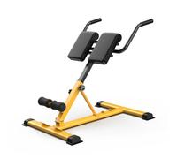 Roman Chair Adjustable Weight Bench Folding Back Extension Machine Multifunctional Hyperextension Sit Up Gym Bench For Home 330lbs Capacity(Yellow)