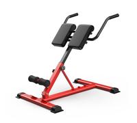 Roman Chair Adjustable Weight Bench Folding Back Extension Machine Multifunctional Hyperextension Sit Up Gym Bench For Home 330lbs Capacity(Red)