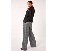 Roman Wide Leg Trousers for Women Ladies Linen Dressy Joggers Sweatpants Lounge Tracksuit Bottoms Palazzo Yoga Jogging Gym Casual Loungewear Daywear Work Holiday - Grey - Size 10