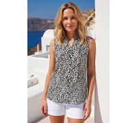 Roman Classic Animal Pintuck Button Front Vest In Beige Beige