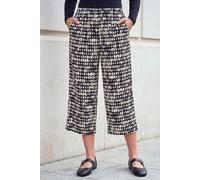 Roman Women's Classic Geo Print Crop Trouser in Black | Size: 16 Roman Black 16
