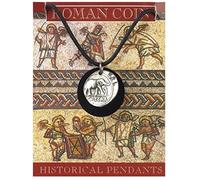 Roman Coin Caesar Denarius Pendant Silver Coloured