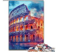 Roman Colosseum at Sunset Jigsaws Puzzles 1000 Pieces for Teenagers Gifts, Family Activity Fun at Home Activities, Birthday Present,Travel Gifts (26x38cm)