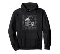 Roman Colosseum Chalkboard Algebra Ancient Rome Design Pullover Hoodie