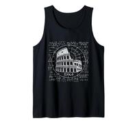 Roman Colosseum Chalkboard Algebra Ancient Rome Design Tank Top