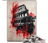 Roman Colosseum Graffiti 1000 Pieces Jigsaw Puzzles For Teens And Adults, Educational Games Home Decoration Deal As Gifts for The Whole Family (50x75cm)