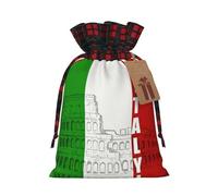 Roman Colosseum Italian Flag Drawstring Bags Gift Mailing Bags Wedding Christmas Storage Bag Fabric Gift Wrap Storage