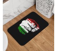 Roman Colosseum Italian Flag Fist Power Bathroom Rug Soft Door Mats Stylish Barrier Mat For Shoes Scraper Entryway Bathroom 40X60Cm