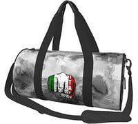 Roman Colosseum Italian Flag Fist Power Travel Luggage Duffel Bag Sports Rolling Foldable Duffel Bag, Marbling