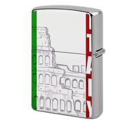 Roman Colosseum Italian Flag Lighter Case Pouch Double-Sided Metal Lighter Sleeve Scratch & Drop Resistant Lighters Protector Fits Standard Kerosene Lighters Pocket Protective Cover for Camping Party