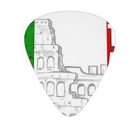 Roman Colosseum Italian Flag Premium Bass Electric Guitar Picks,Guitar Plectrum For Unparalleled Musical Experience