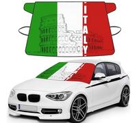 Roman Colosseum Italian Flag Print Windshield Cover For Ice And Snow, Universal Fit For Car Suv, 600d Oxford Fabric Frost Protector