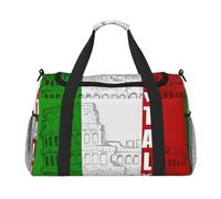 Roman Colosseum Italian Flag Travel Duffel Bag Large Foldable Waterproof Overnight Bag Beach Swim Bags Pool Sports Gym