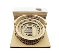 Roman Colosseum - Time Piece Calendar 2026, 3D Time Piece Calendar 2026, DIY Tear Away 3D Artsy Pads, 3D Memo Pad Paper Carving Art for Office Desk Home Decoration