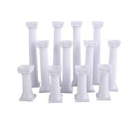 Roman Column Cake Pillars - Plastic Tiered Cake Stand Supports for Wedding, Birthday, 3/5/6.7 Inch Reusable Separators, DIY Multi-Layer Dessert Décor